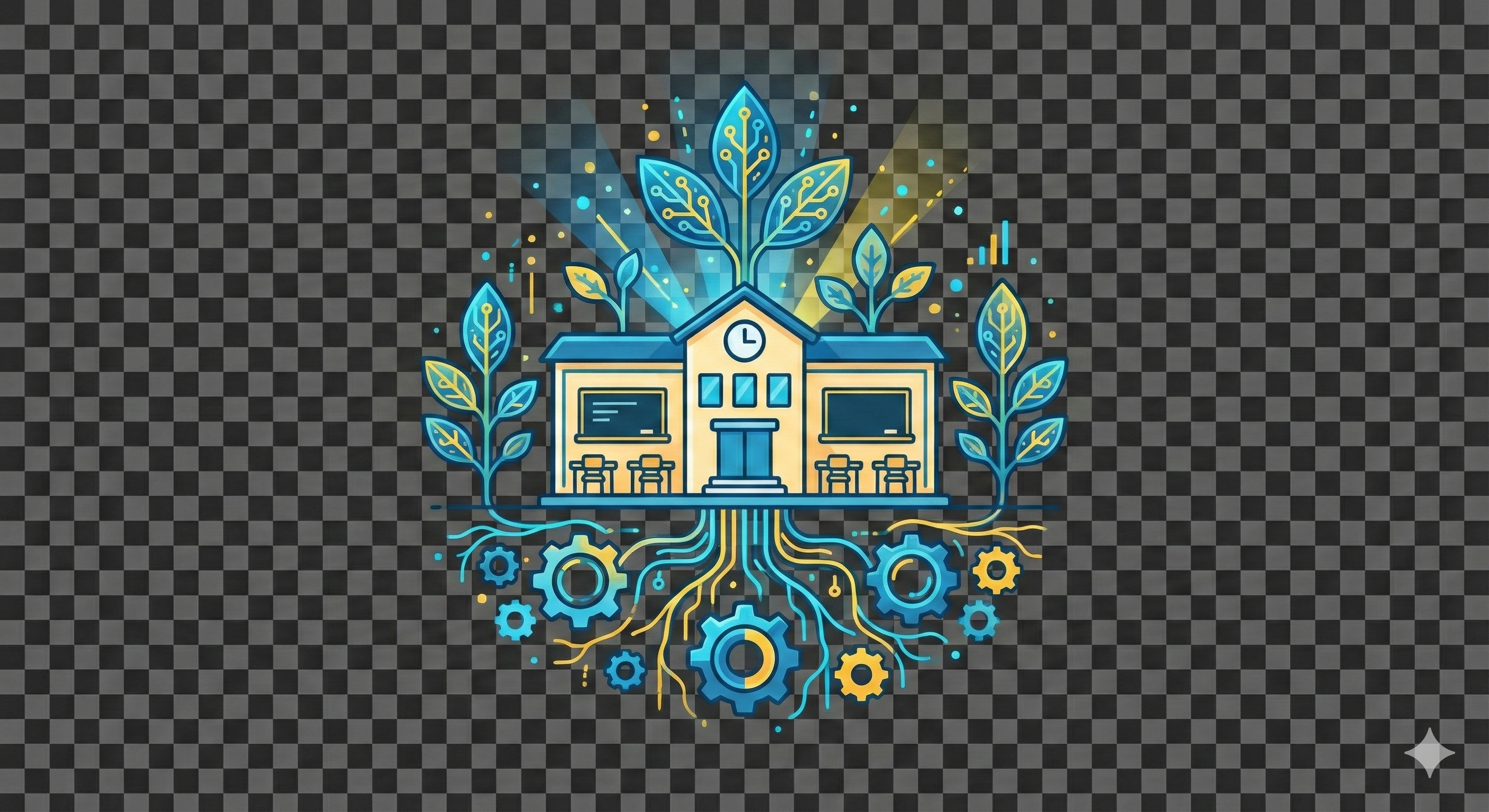 教育現場に根付く様子を表すイラスト